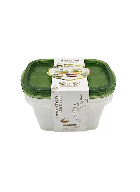 Set of 3 Plastic Same Size Food Storage Containers