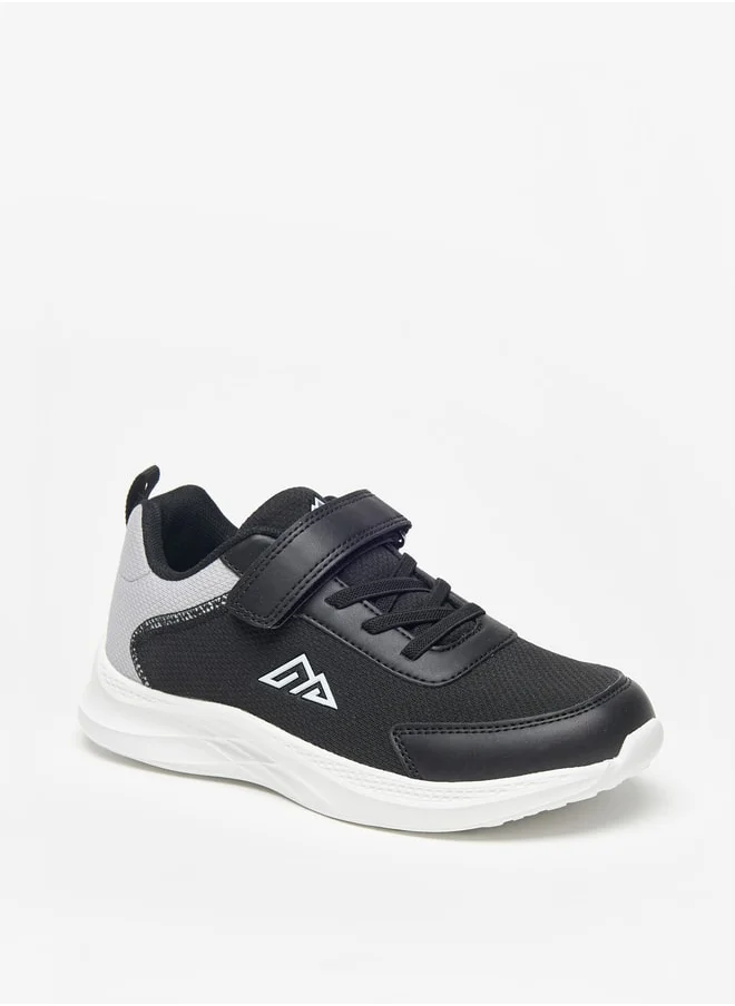 شو اكسبرس Panelled Sports Shoes with Hook and Loop Closure