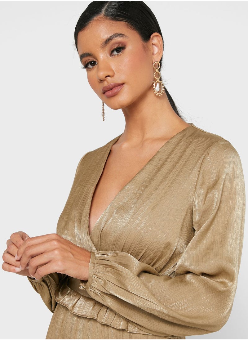 True Decadence - Balloon Sleeve Layered Dress - Image 1