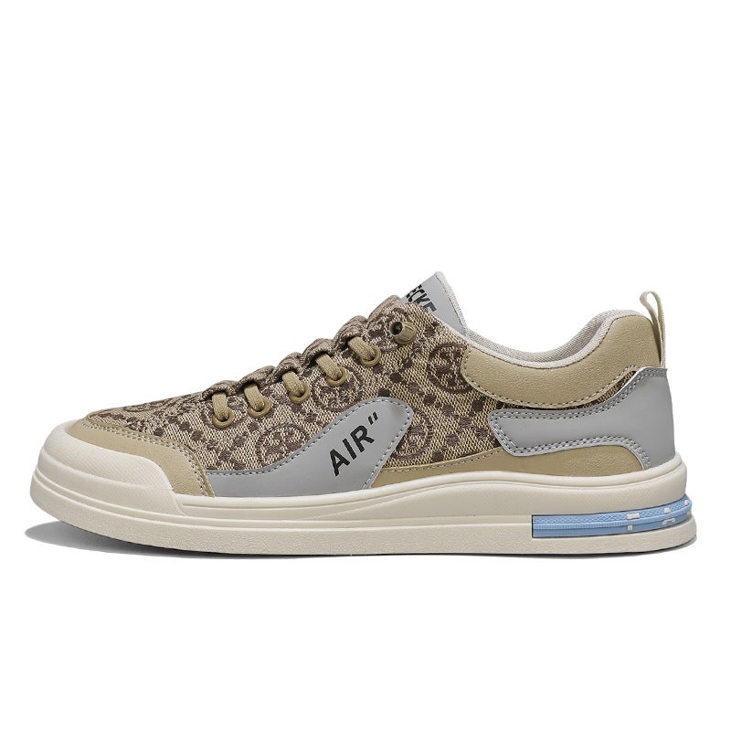 Spring Shoes Mens Casual Trendy Shoes All-match Board Shoes Trendy Brand European Station Light Luxury European Goods Driving Slip-on rice ash