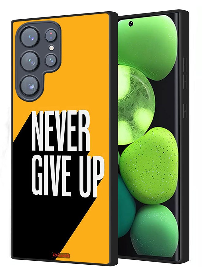 Tolwak Samsung Galaxy S23 Ultra 5G Protective Case Cover Never Give Up - Image 1