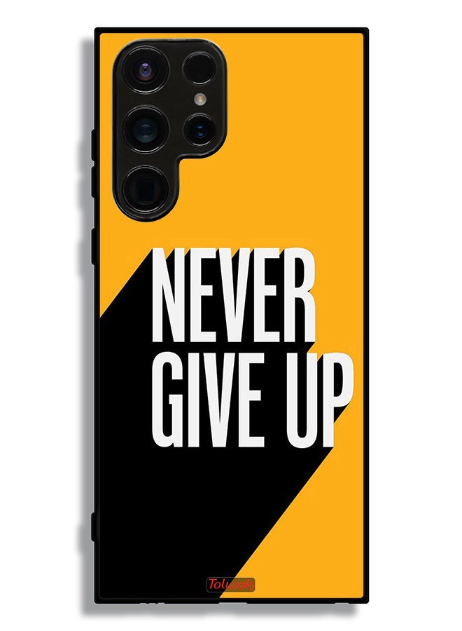 Tolwak Samsung Galaxy S23 Ultra 5G Protective Case Cover Never Give Up - Image 3