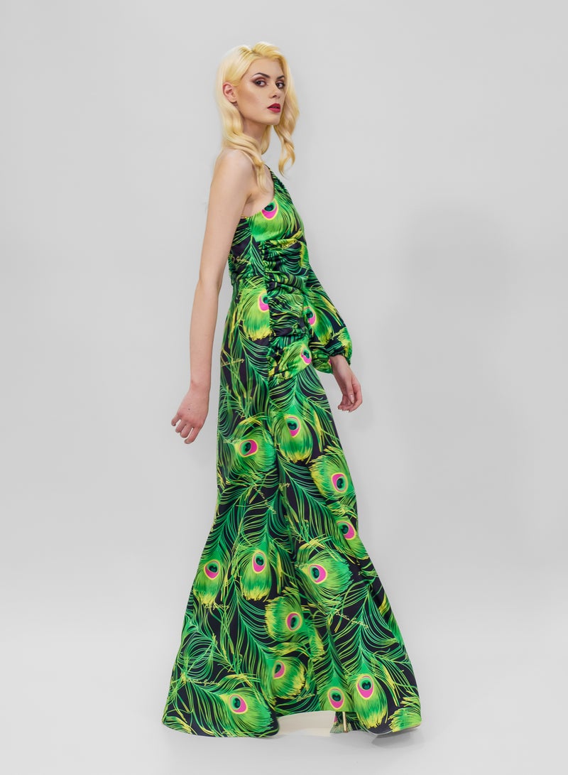 BITOLIA GALLERY Tight-high slit maxi dress Green  - Image 5