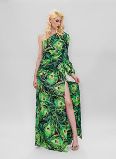BITOLIA GALLERY Tight-high slit maxi dress Green  - Image 2