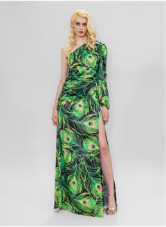 BITOLIA GALLERY Tight-high slit maxi dress Green  - Image 1