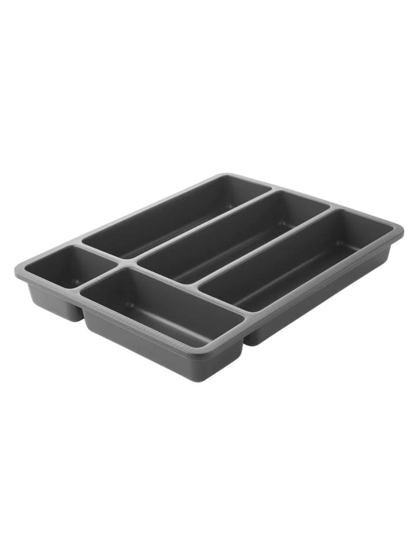 أم-ديزاين صينية أدوات مائدة بلاستيكية للمطبخ ولسكاكين وملاعق وشوك رمادي 36 × 28 سم