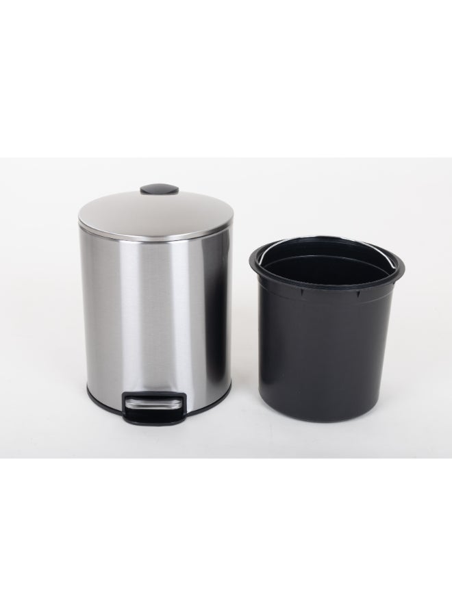 Zinnia 12L Stainless Steel Round Pedal Bin with Soft Close & Anti-Slip - Image 2