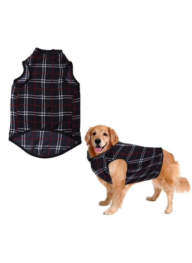 Sage Square Funky Soft Material Dog T-Shirt | Cool/Funky Print Pet | Soft Light Weight | Comfortable & Breathable Dog Clothing | Trendy Vest Outfit (Black Check Print) (Xsmall - 12Inch)  - Image 1
