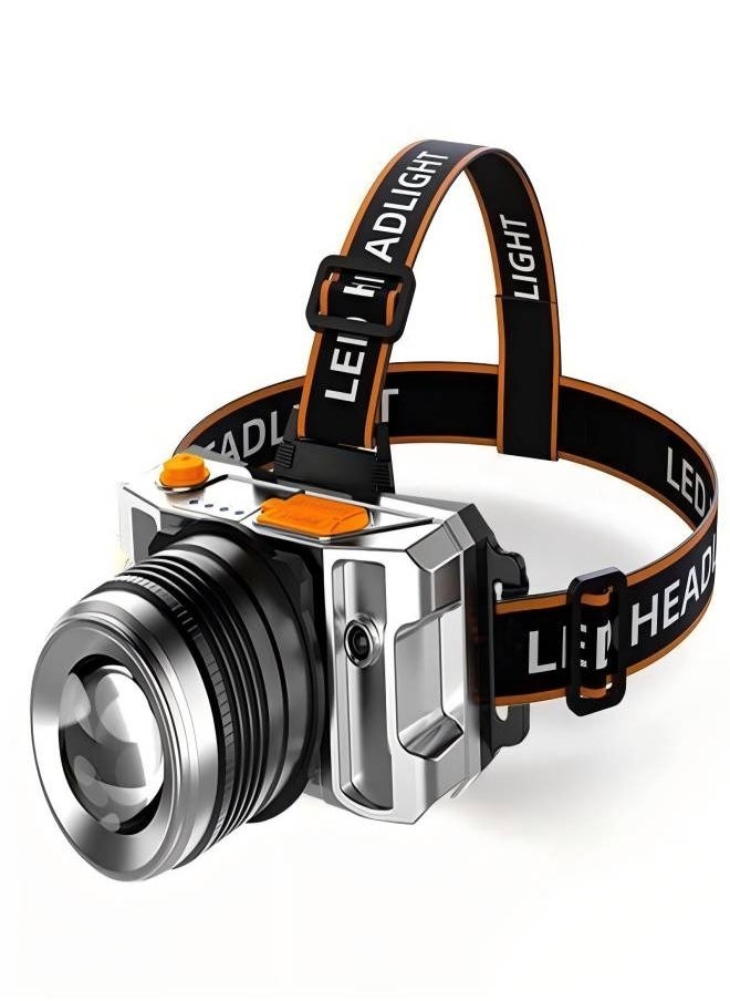 Excellent - Super Bright Induction Rechargeable LED Head Mounted Flashlight, Outdoor Lighting For Night Fishing - Image 1