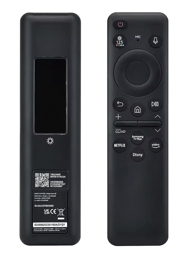 ELTRAZONE - ELTRAZONE 2023 Remotes Original for BN59-01432A with Voice Control – Compatible with Samsung Neo QLED 8K HDR Smart TVs | Solar Charging Remote for 2023 Models | Universal Smart Remote with Voice Activation – No Batteries Needed, Eco-Friendly Design - Image 1
