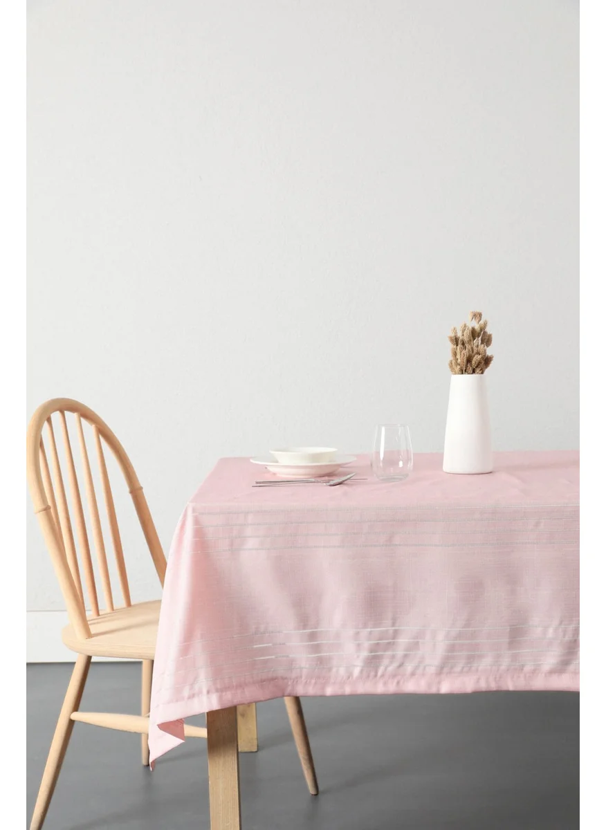 Favora Azalea Stain Resistant Tablecloth 160x220 - Powder