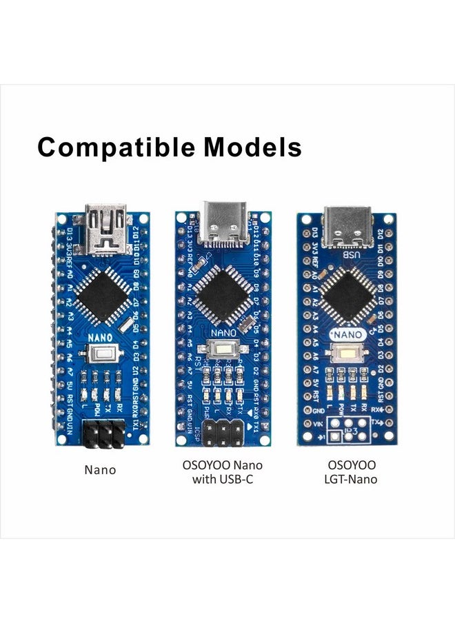 OSOYOO - OSOYOO Nano IO Shield Breakout Board with GPIO Status LED, Terminal Expansion Holder for Arduino Nano - Image 1