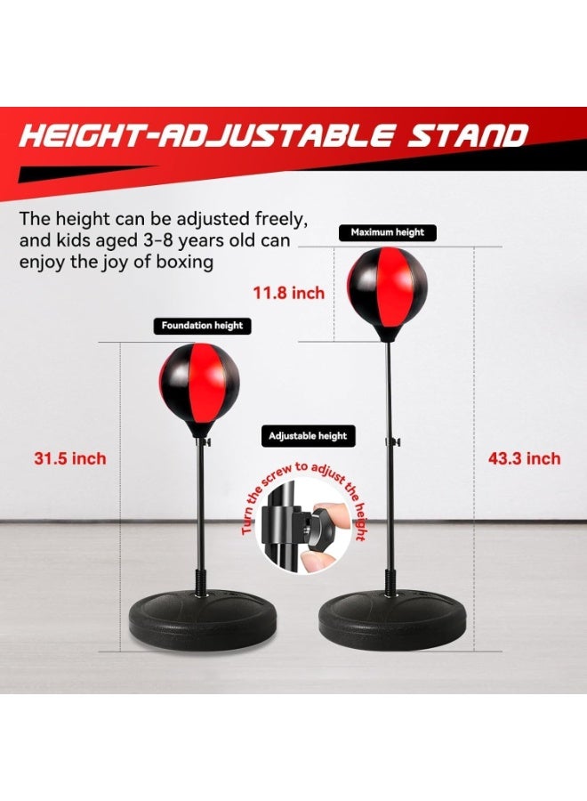 مجموعة كيس ملاكمة وقفازات للأطفال من إن أي جي - كرة ملاكمة قائمة بذاتها بارتفاع قابل للتعديل وقفازات ملاكمة للصغار مع مضخة يدوية، مناسبة للأعمار من 3 سنوات فأكثر - Image 5