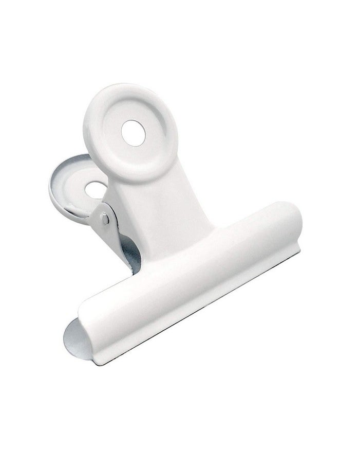 Coideal Large White Bull Clips 12 Pack Metal Hinge Clip File Paper Clamps For Crafts Food Bags Drawings Photos At Home Kitchen & Office (2 1/2 Inch)  - Image 1
