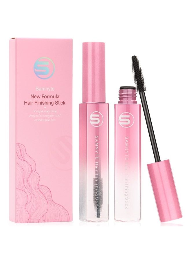 Samnyte Hair Finishing Stick, 2pcs Hair Mascara for Flyaway Tamer, Fly Away Hair Tamer Stick for Enhance Gloss of Hair, Anti Frizz Broken Hair Baby Hair Flash Moment Flyaway Stick, Non-Greasy (pink) - Image 1