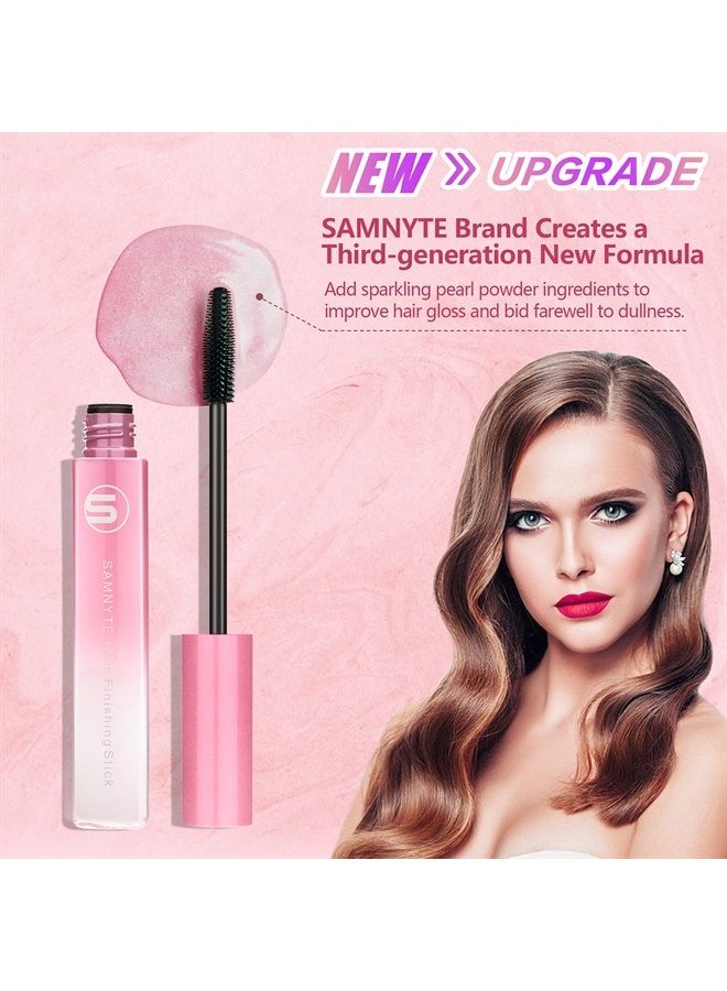 Samnyte Hair Finishing Stick, 2pcs Hair Mascara for Flyaway Tamer, Fly Away Hair Tamer Stick for Enhance Gloss of Hair, Anti Frizz Broken Hair Baby Hair Flash Moment Flyaway Stick, Non-Greasy (pink) - Image 2