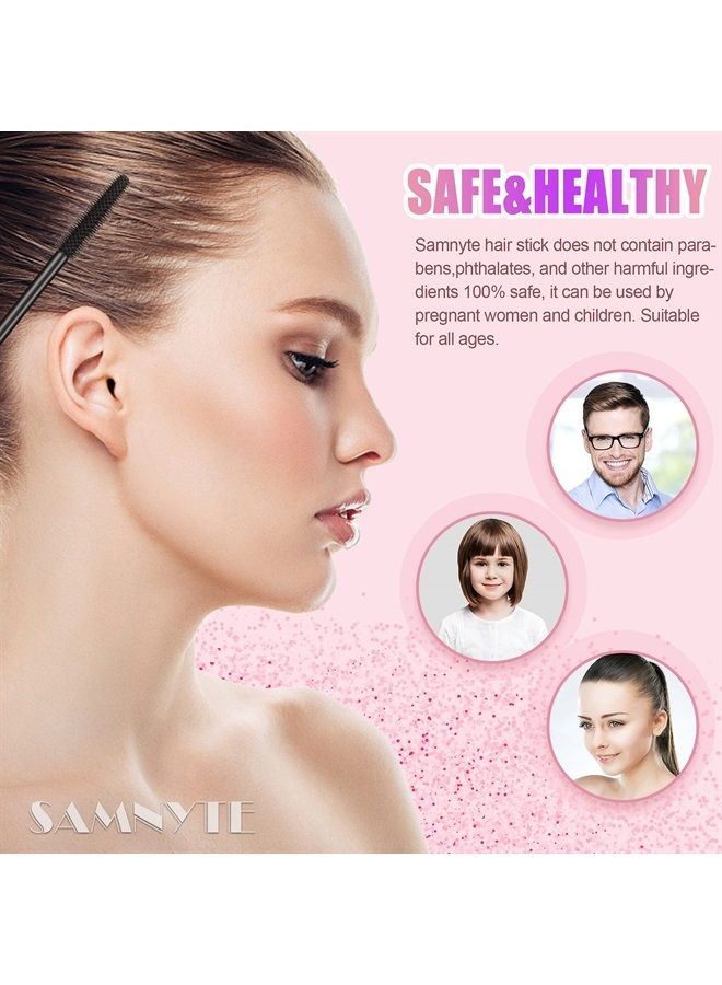 Samnyte Hair Finishing Stick, 2pcs Hair Mascara for Flyaway Tamer, Fly Away Hair Tamer Stick for Enhance Gloss of Hair, Anti Frizz Broken Hair Baby Hair Flash Moment Flyaway Stick, Non-Greasy (pink) - Image 4