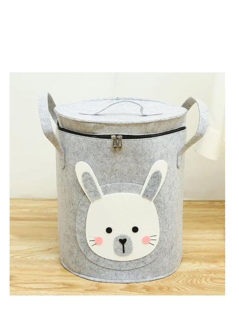 Kids Storage Basket with Zipper - Rabbit