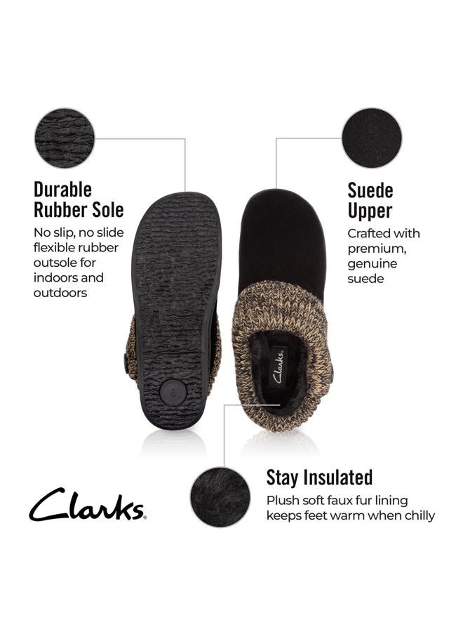clarks womens Knit Scuff Slipper Knit Scuff Slipper black Size: 8.5 UK - Image 3