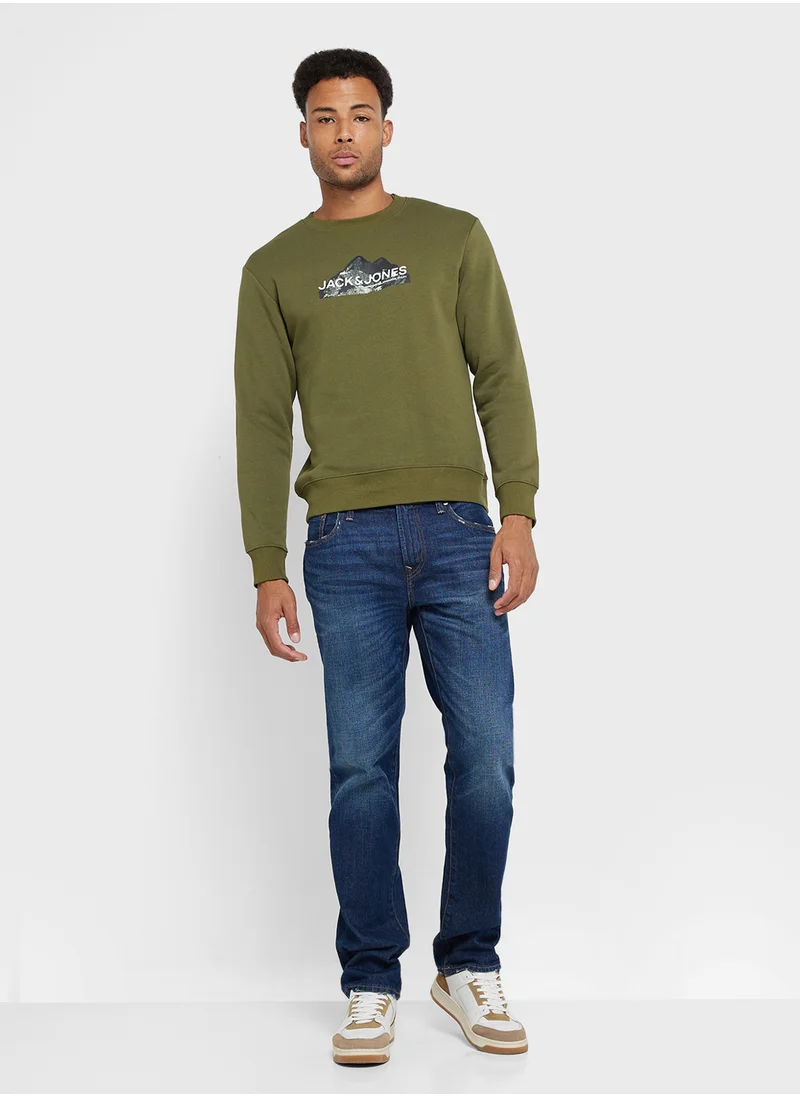 JACK & JONES Jcomountain Mountain Print Sweatshirts