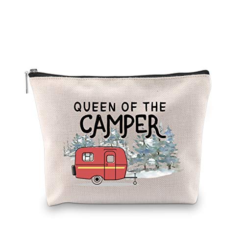 GJTIM Queen of the Camper Outdoor Gift Camping Camper Novelty Happy Camper Shopping Tote Bag (Camper Camper Bag) - Image 1