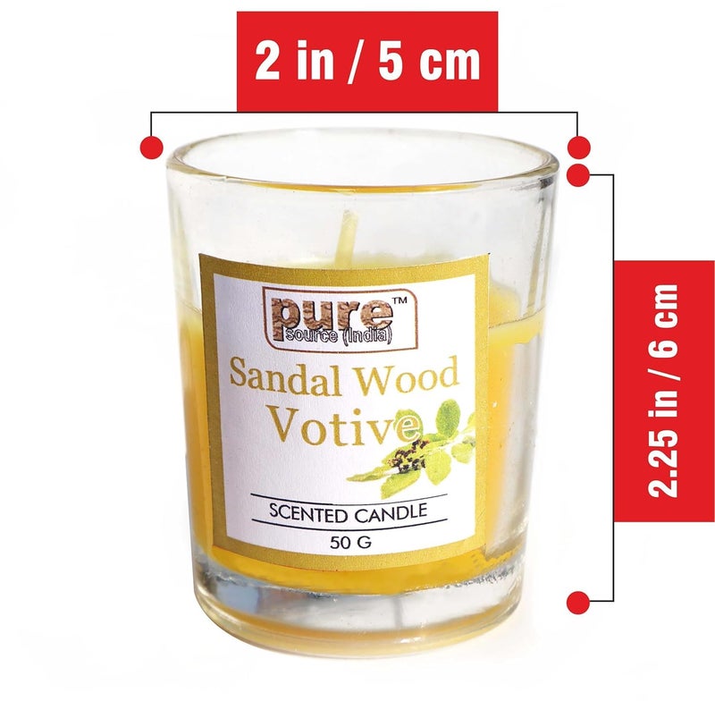 Pure Source India Pack of 12 Votive Scented Candles – Assorted Fragrances | Long-Lasting Aromatherapy Candles for Home, Decor, Spa & Gifting (Lemongrass, Sandalwood, Jasmine) - Image 3