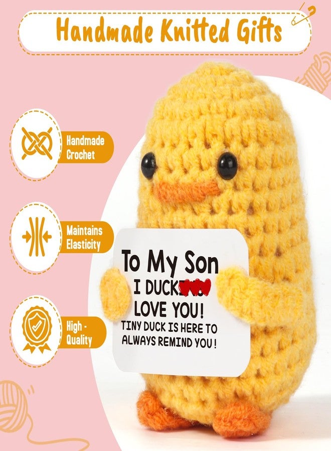 MBL Easter Basket for Teen Boys - Graduation Birthday Fathers Day Funny Cute Crochet Duck Gifts to My College Teenage Son from Mom Mother Dad, I Duck Love You - Image 3