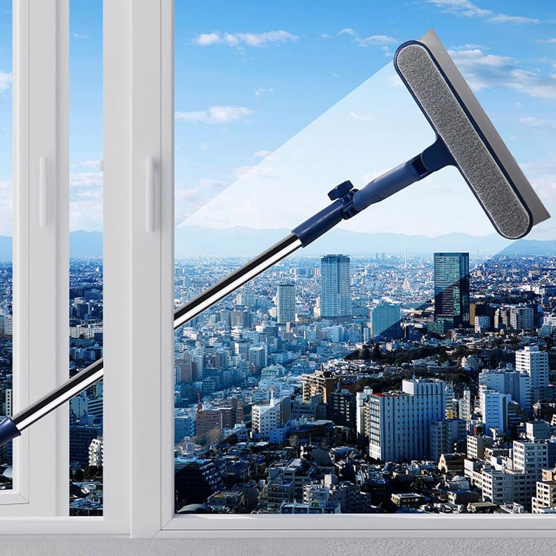 ordinarYone Extendable Glass Cleaner With Rotating Head And Microfiber Pad For Most Window Type - Image 3