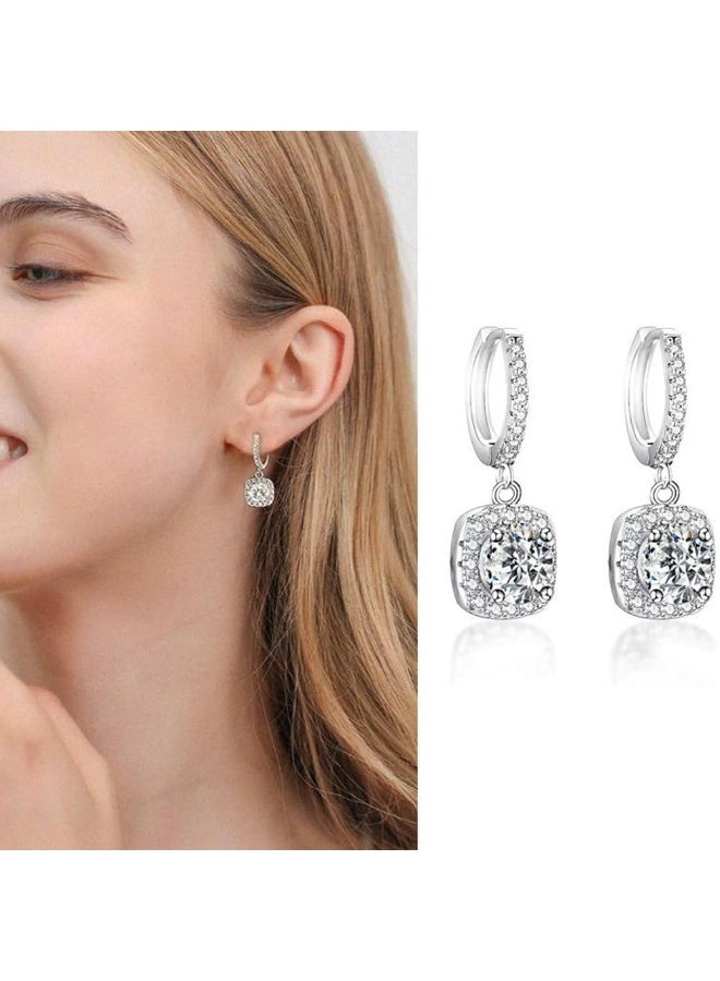 1CT Moissanite Stud Earrings – D Colour VVS1 Lab‑Created Diamond, Rhodium Plated 925 Silver, 6.5 mm, Silver - Image 5