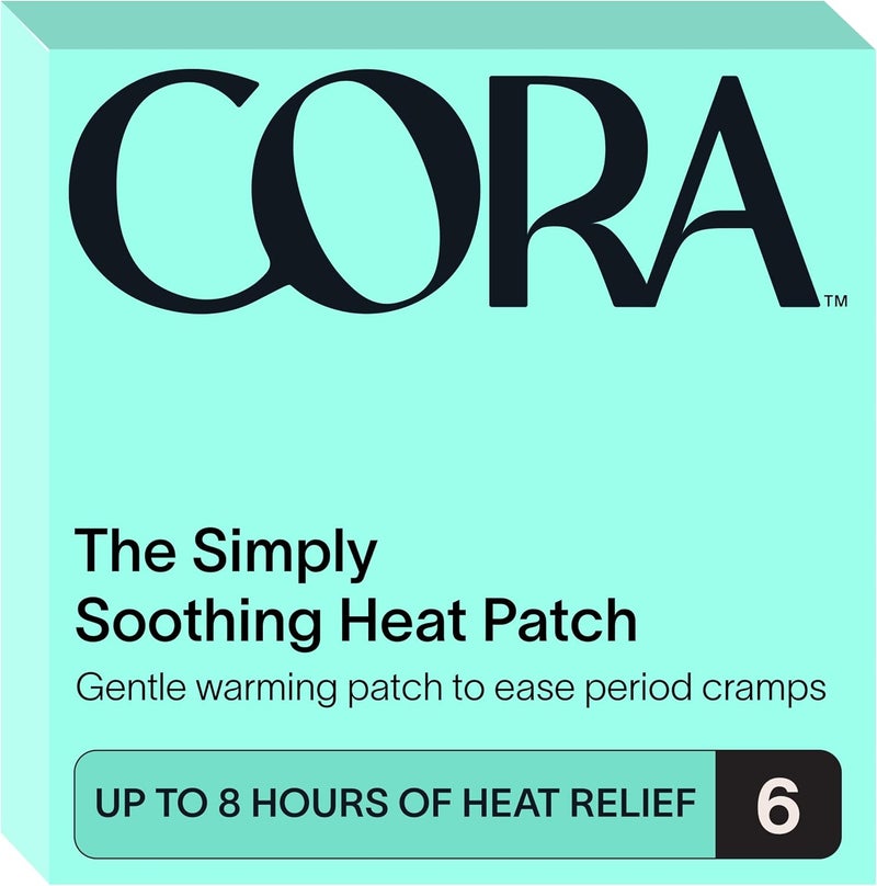 Cora Heat Relief Patch Soothe Cramps for up to 8 Hours with Heat from Activated Carbon | Adheres to Your Clothes to Ease Cramps Exactly Where You Need it (Pack of 1)