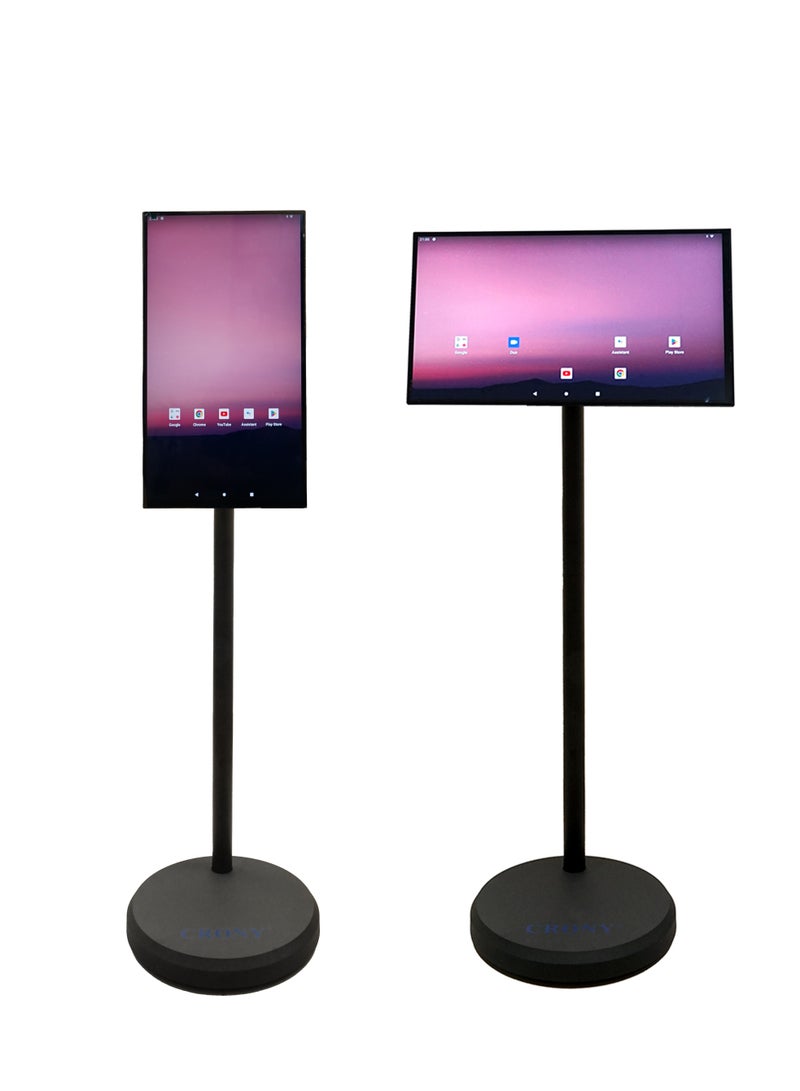 Crony D01 21.5" Black Smart Android 12 Touchscreen – 10-Point TP G+G Touch, FHD 1080x1920 @60Hz, 4GB+64GB, 6000mAh Battery (5H Use) – Dual-Band Wi-Fi, Bluetooth, Type-C, Remote Control – Electronic Whiteboard, Smart Writing & Multi-Screen Co-Working  - Image 2