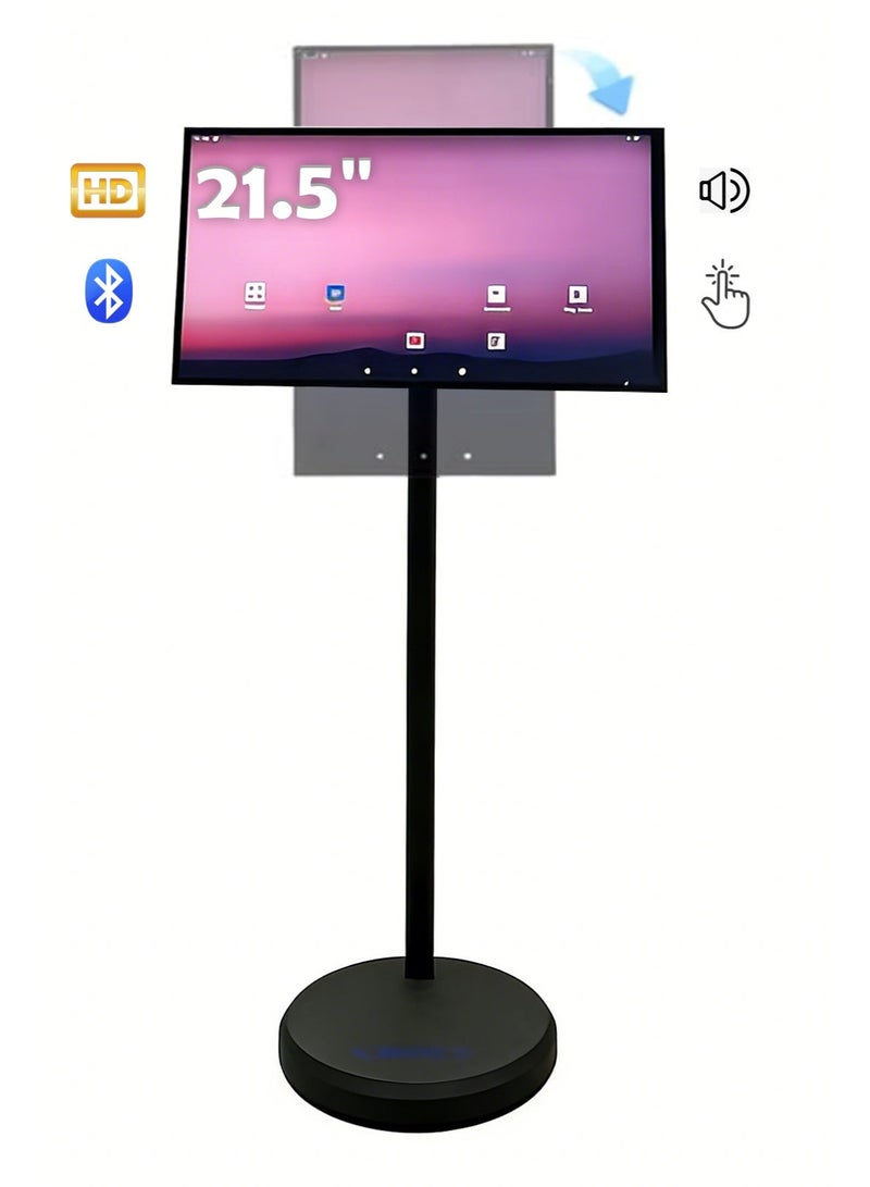 CRONY D01 21.5" Portable Smart Touchscreen TV Mobile screen with Android 12 | FHD Touch Screen Monitor & Electronic Whiteboard for Home, Office, Outdoor | 6000mAh Battery, WiFi, Bluetooth, Remote Control portable tv - Image 1