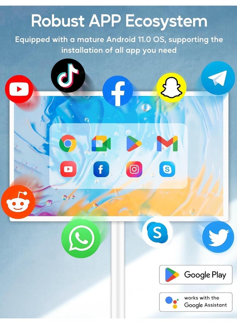 CRONY D01 21.5" Portable Smart Touchscreen TV Mobile screen with Android 12 | FHD Touch Screen Monitor & Electronic Whiteboard for Home, Office, Outdoor | 6000mAh Battery, WiFi, Bluetooth, Remote Control portable tv - Image 3