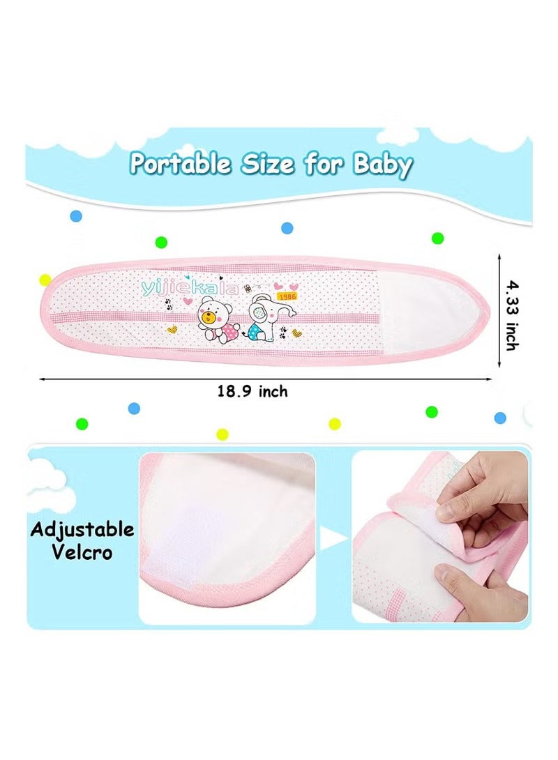 Geustos Baby Belly Band, 4 Pieces Cartoon Pattern Cotton Infant Umbilical Cord Belly Band Soft Newborn Navel Belt Adjustable Baby Belly - Image 5