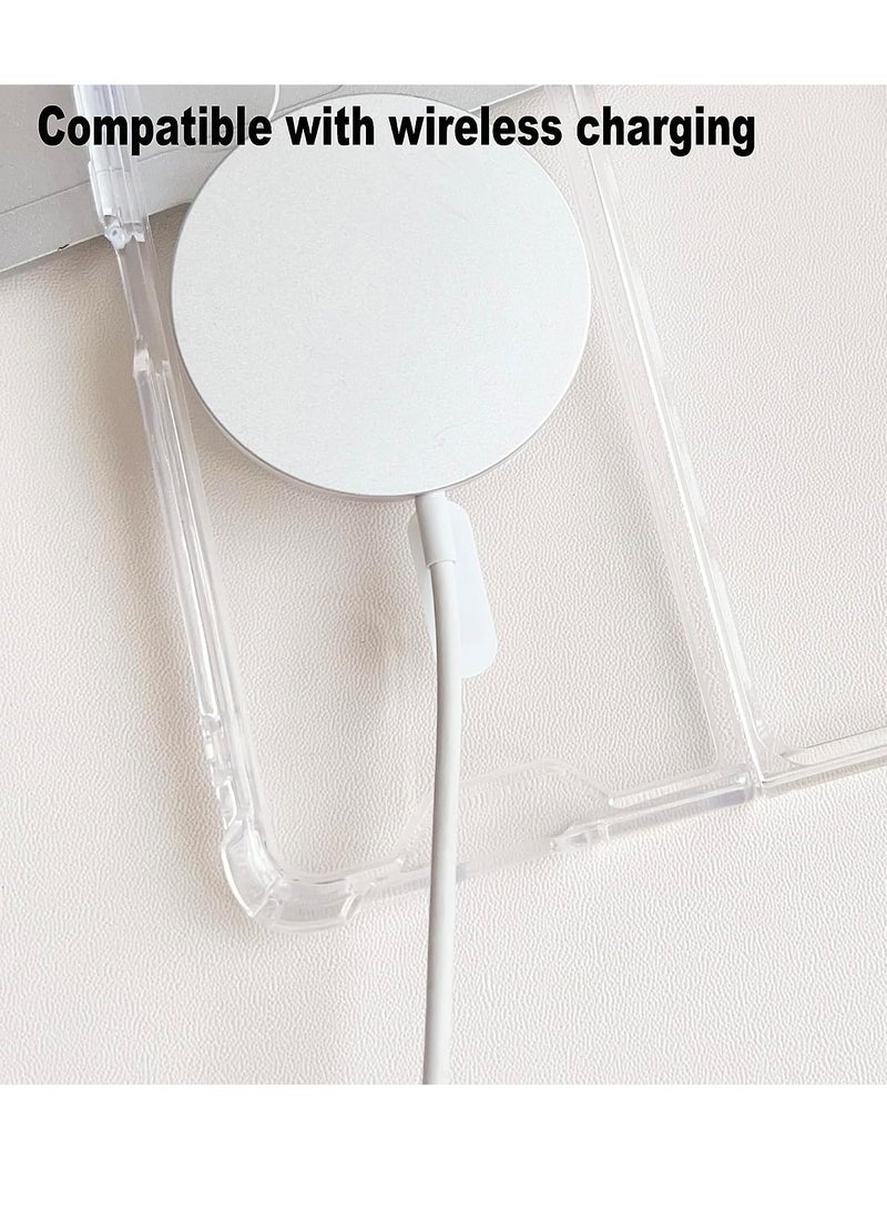 DUSALA Magsafe Anti-Yellow Slim Transparent 5 Corner Shockproof Thin Cover for Samsung Galaxy Z Fold 5 2023 Support Wireless Charger - Image 4