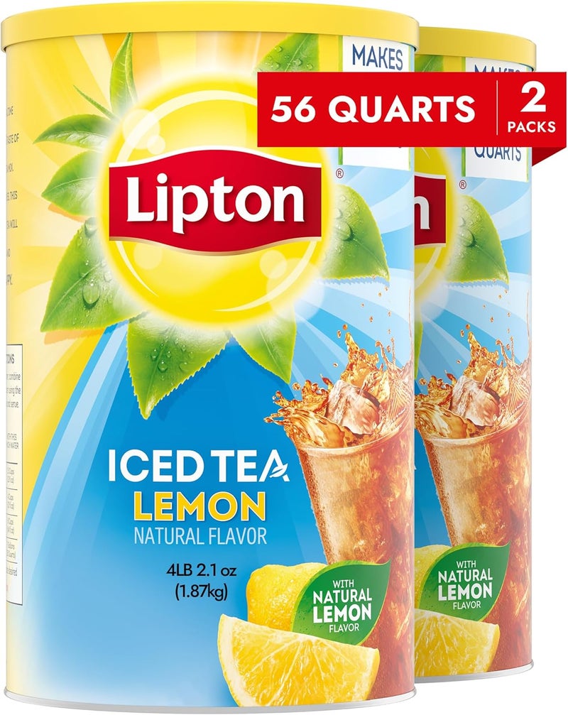 Lipton Lemon Iced Tea Mix - 28 Quarts (Pack of 2) - Image 1