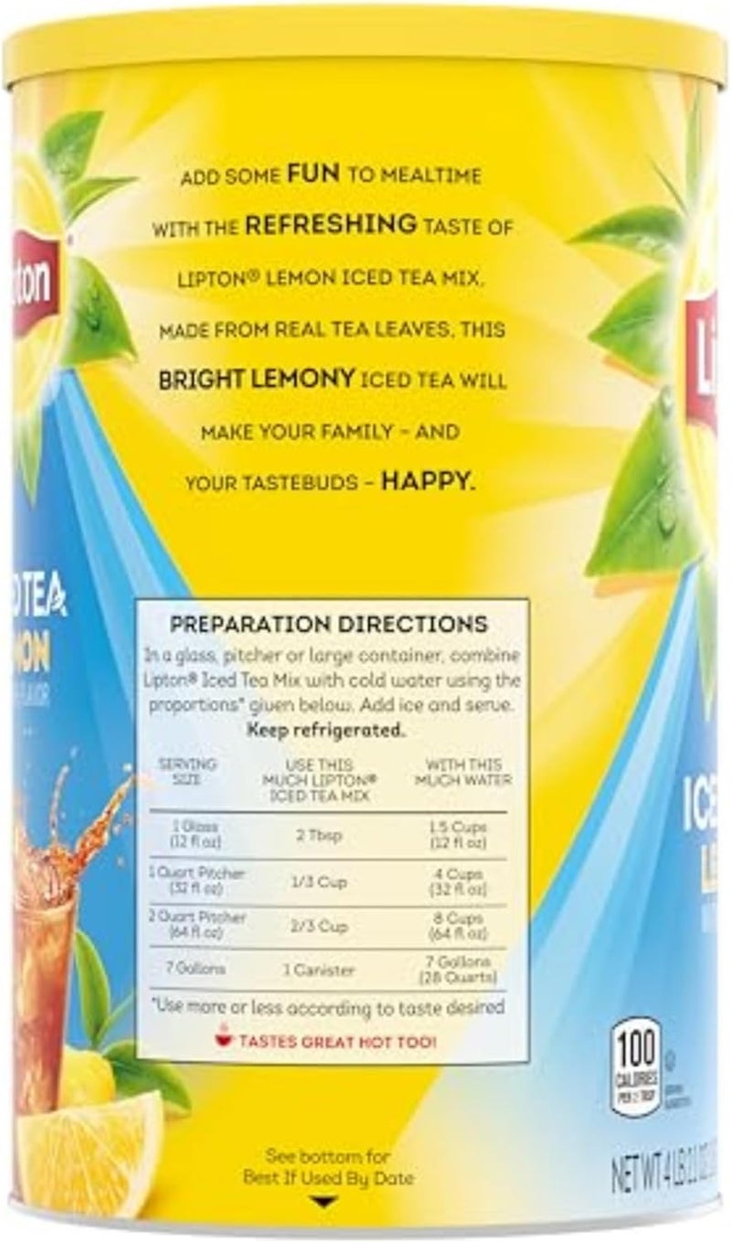 Lipton Lemon Iced Tea Mix - 28 Quarts (Pack of 2) - Image 3