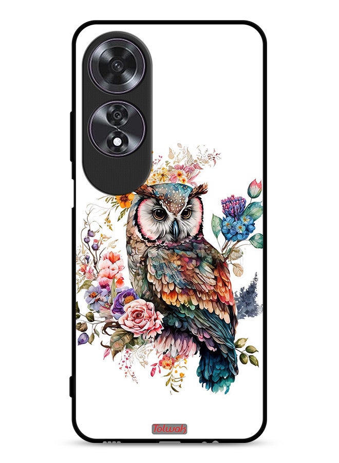 Tolwak Oppo A60 Protective Case Cover Owl Abstract Art - Image 1