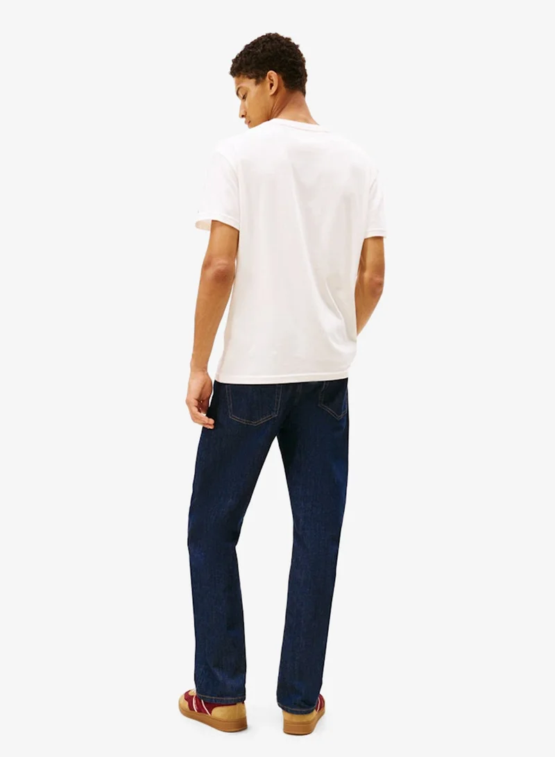 تومي جينز تي شيرت بياقة دائرية عادي