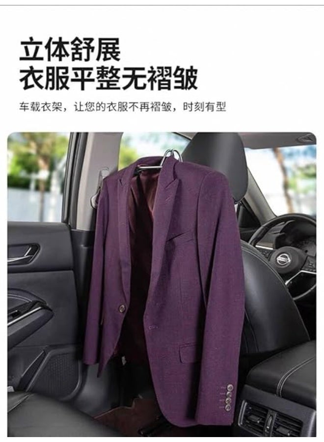 Car hanger for securing and hanging clothes, suits, and shirts while traveling and commuting. DH - Image 3