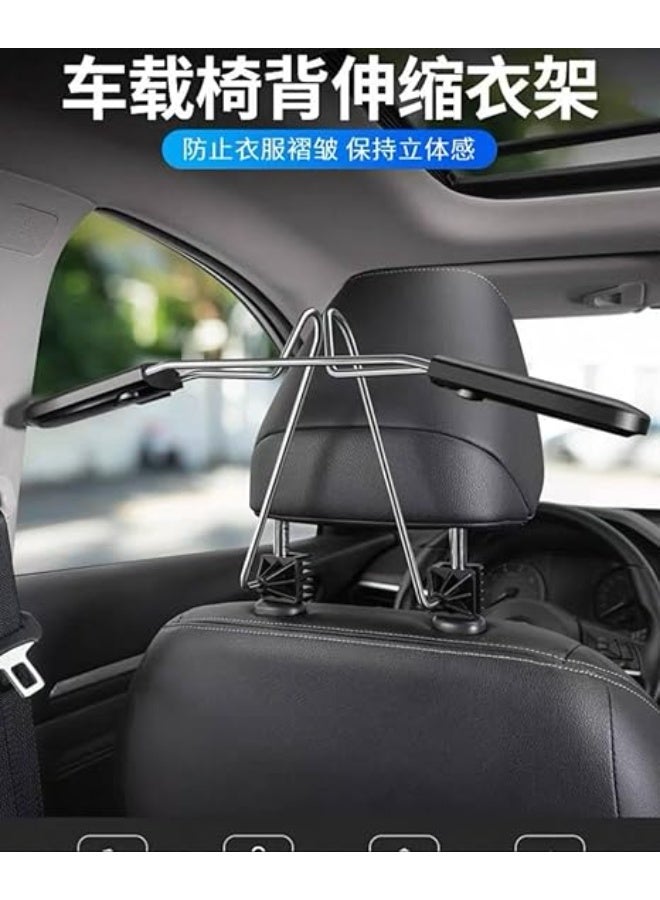 Car hanger for securing and hanging clothes, suits, and shirts while traveling and commuting. DH - Image 2