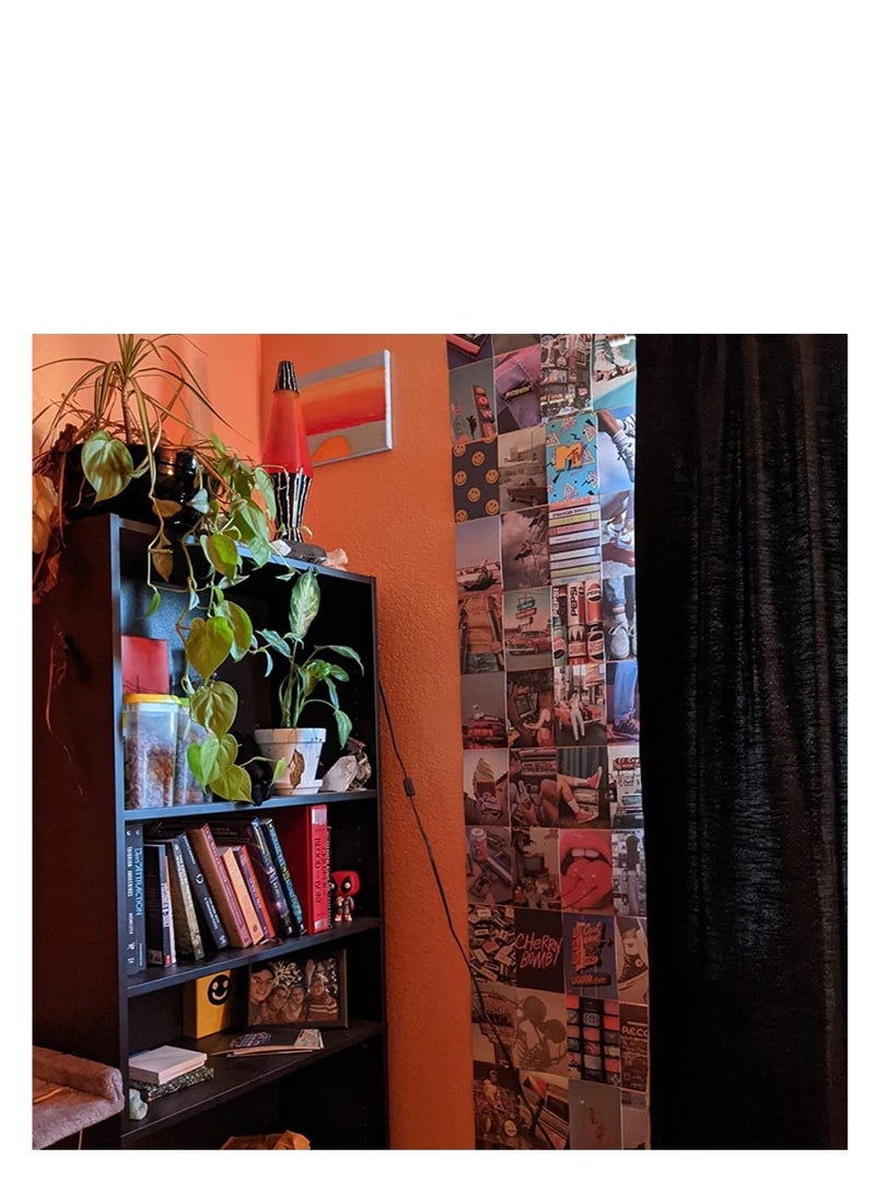 Excefore مجموعة تجميع الحائط الرجعية، مجموعة تجميع لجمالية الحائط، زينة الغرفة الرجعية من الثمانينات، 70 قطعة 4x6'' فن حائط قديم، لغرف المراهقين والفتيات والأولاد - Image 5