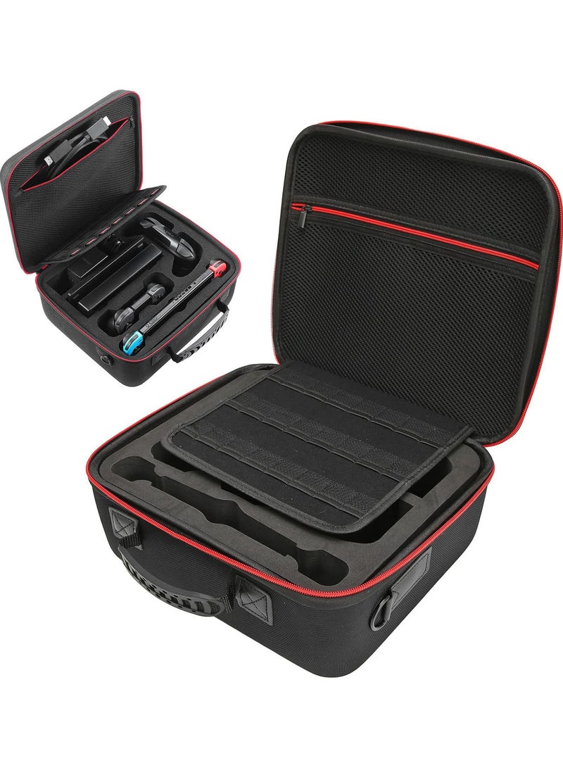 GGOOT Carrying Storage Case, EVA Carrying Case Foam Padded Shockproof with Shoulder Strap for Game Console - Image 2
