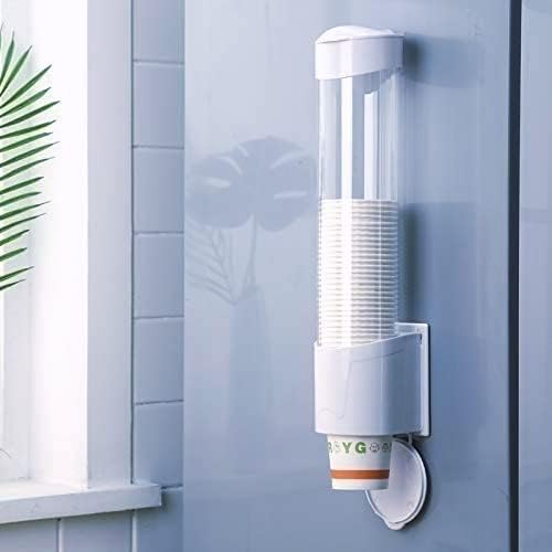 REDITEX Self Adhesive Paper Cup Glass Dispenser Holder Wall Mounted Plastic Drinking Water Cup Dispenser Glass Dispenser Holder Disposable Cup Holder Organizer - Image 1