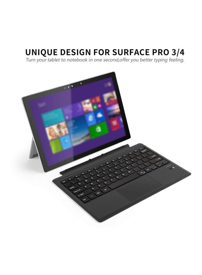 اليشمك لوحة مفاتيح لاسلكية تعمل بتقنية البلوتوث للابتوب سيرفس برو 3/4/5/6 أسود / أبيض / أزرق - Image 5