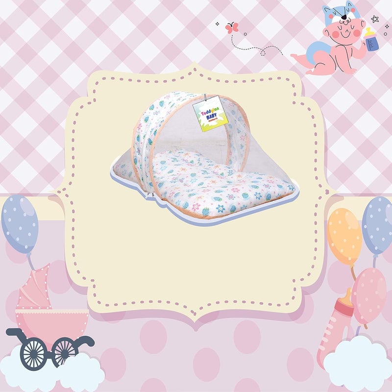 Toddylon Flat Bed Baby Bed New Born Baby Bedding Set Combo of Baby Mattress with Mosquito Net | Carry Bag | Cotton Beds | Carry Bag | Unisex Infants (0-6 Months) (2PCS Set) - Image 5