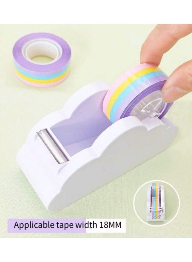 موزع شريط السحابة مع شريط قوس قزح، دفتر ملاحظات الطالب، موزع شريط سطح المكتب، آلة شريط التغليف اللطيفة - Image 4