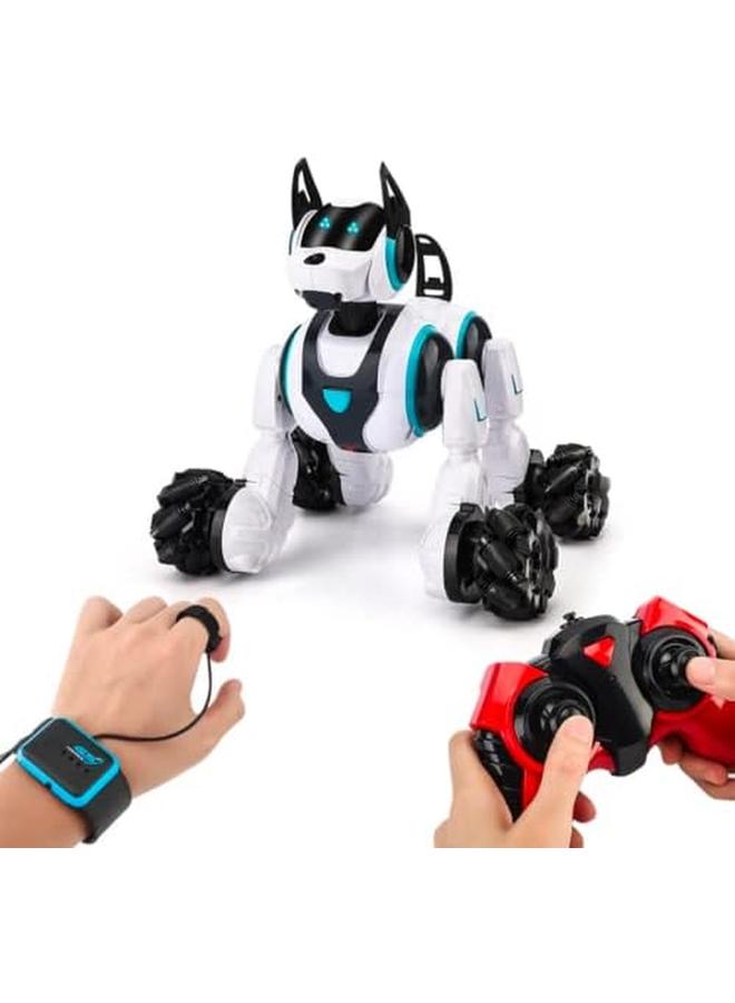 Buzzy Toys Watch Dual 2.4G Remote Control Stunt Robot Dog Black  - Image 2