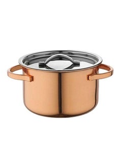 RAJ Mini Casserole Large Copper Plated With Stainless Steel Lid (11 cm X 6.5 cm) MC1002CP 