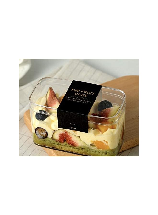 S-TOP 10pcs Disposable Plastic Transparent Dessert Container Fruit Ice Cream Holder Cookie Boxes Mille Crepe Cake Packaging Box - Image 5